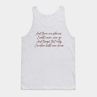 Carolina Lyrics Tank Top